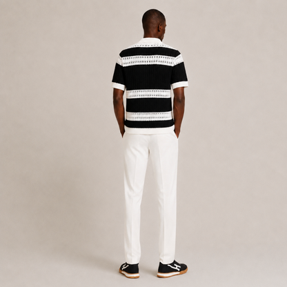 Striped Knitted Button Shirt