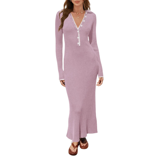 Knitted Long Sleeve Dress