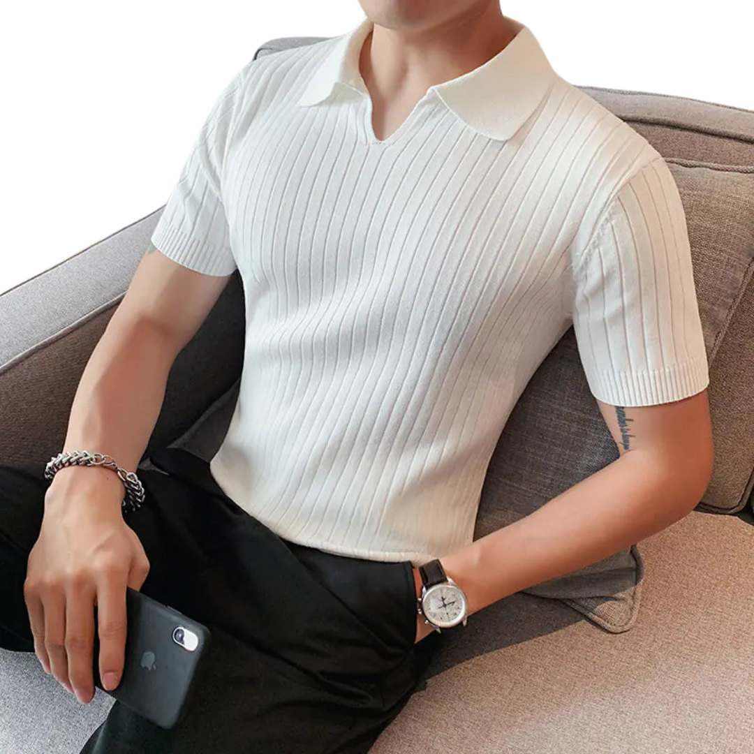 Slim Fit Knitted Polo Shirt