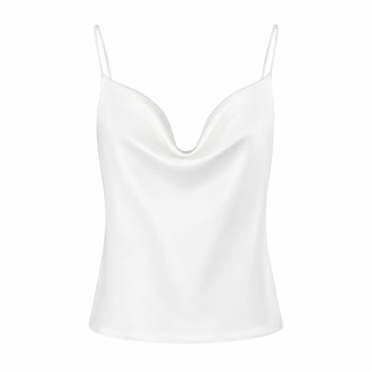 Satin Cowl Neck Top