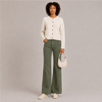 Stretch Flared Pants