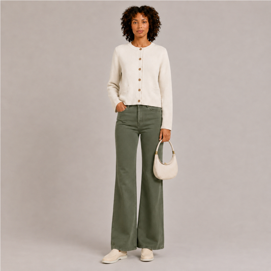 Stretch Flared Pants