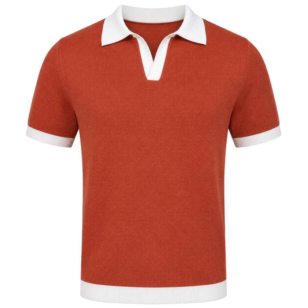 Contrast Knit Polo