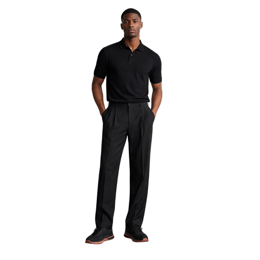 Tailored Straight-Leg Trousers Black The Olace