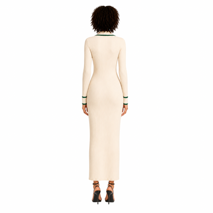 Button-Down Knit Midi Dress