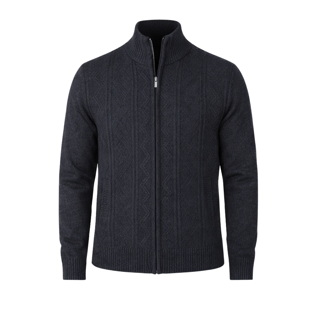 Knit Zip-Up Cardigan