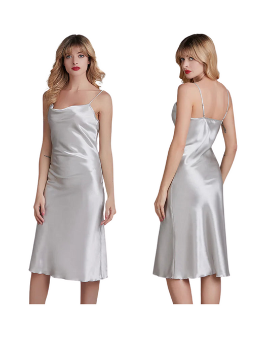 Silk Midi Slip Dress