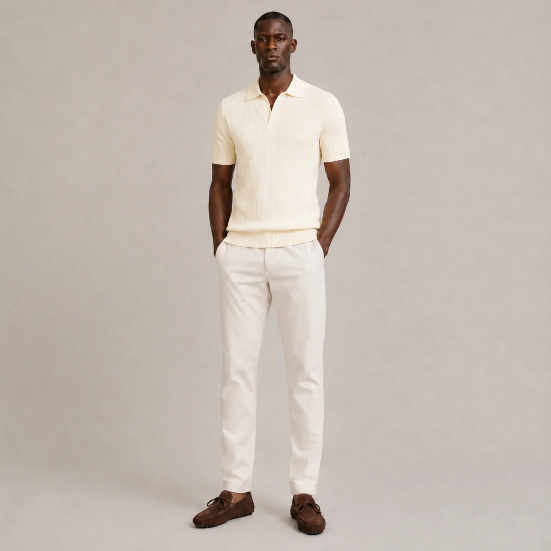 Slim Fit Knitted Polo Shirt