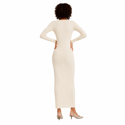 Ribbed Knit Maxi Dress