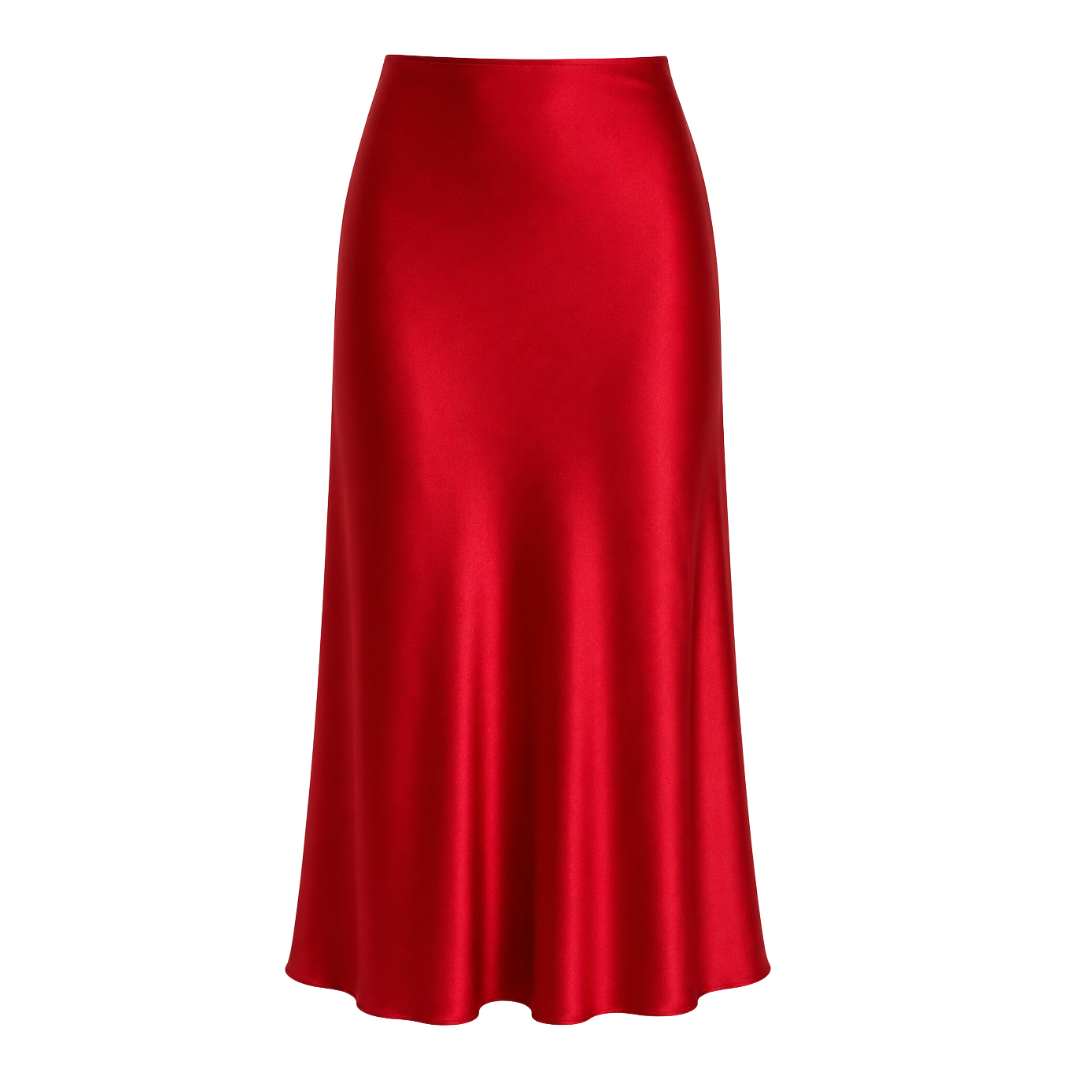 Silk Midi Skirt