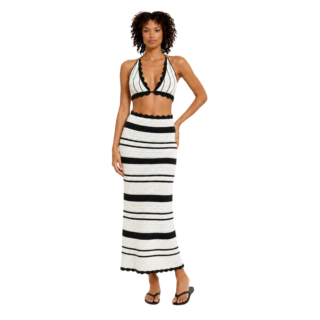 Crochet Bralette & Maxi Skirt Set