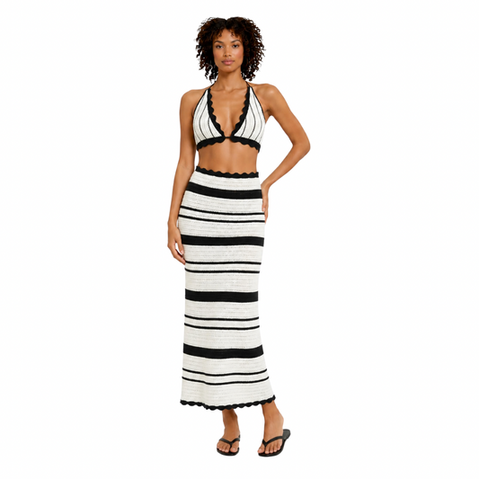 Crochet Bralette & Maxi Skirt Set