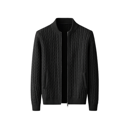 Cable Knit Zip Cardigan