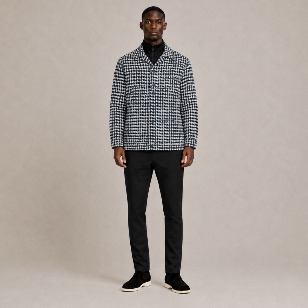 Wool Houndstooth Jacket