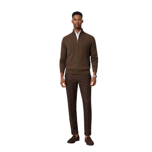 Knit Zip-Up Cardigan