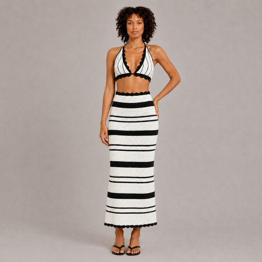 Crochet Bralette & Maxi Skirt Set