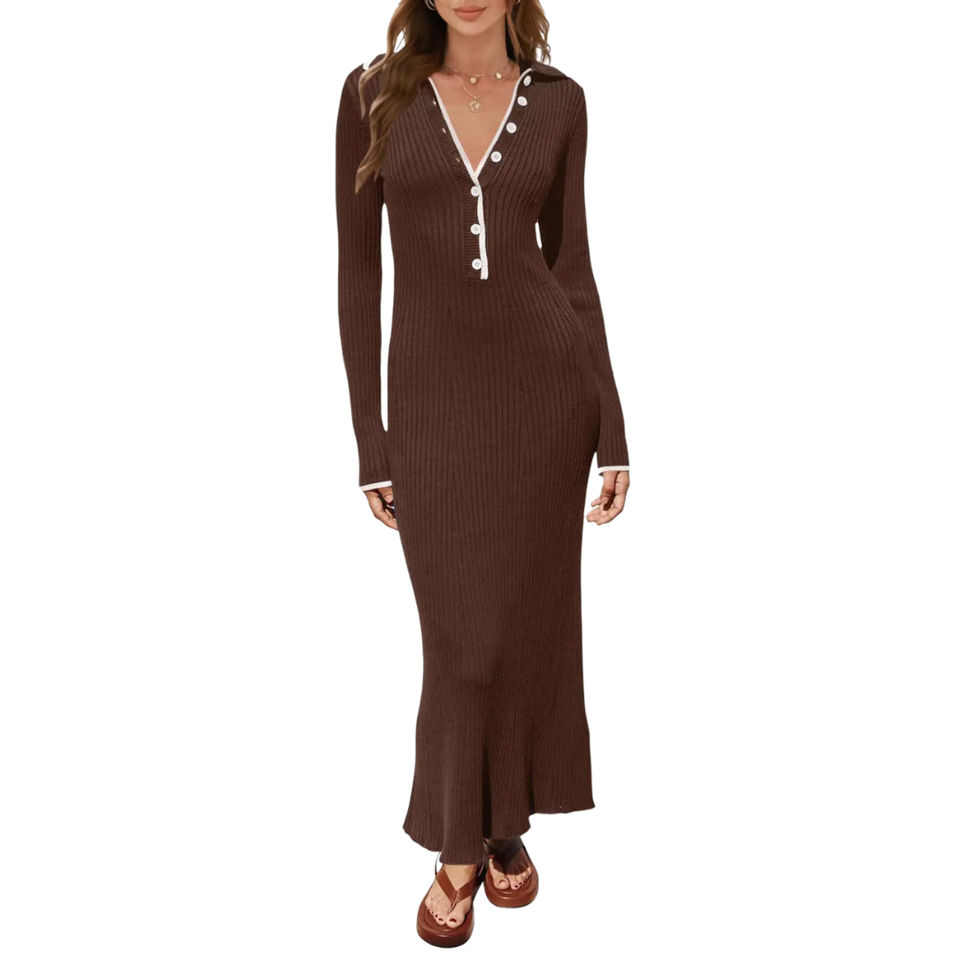 Knitted Long Sleeve Dress
