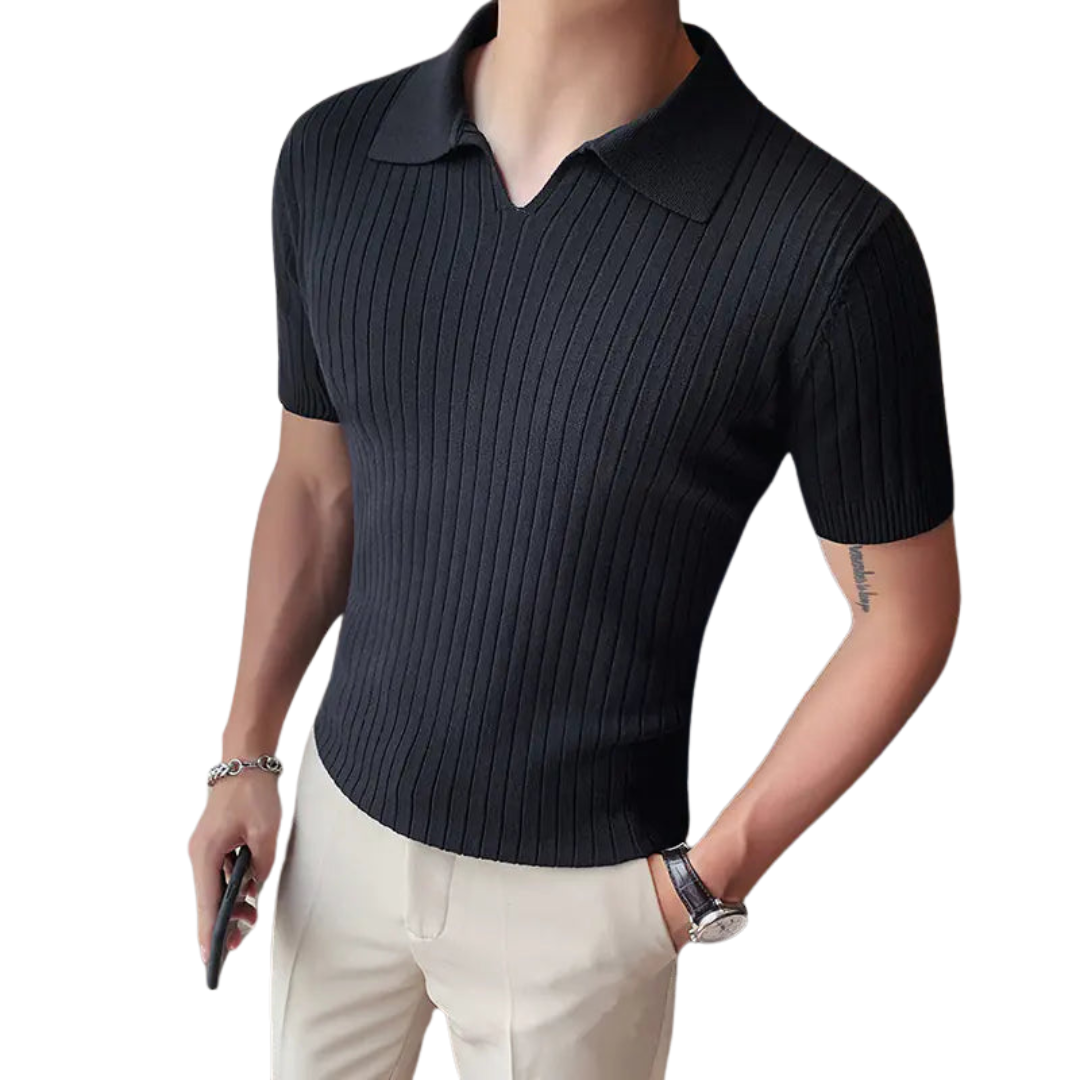 Slim Fit Knitted Polo Shirt