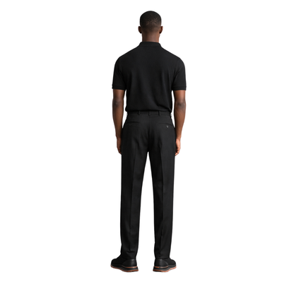 Tailored Straight-Leg Trousers Black The Olace