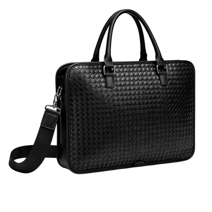 Woven Leather Briefcase