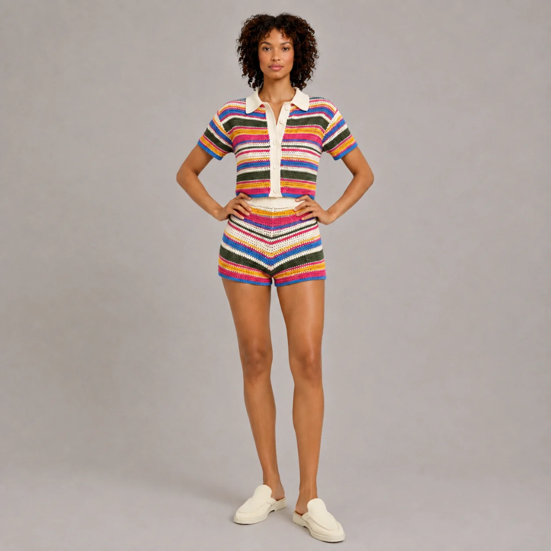 Striped Knit Set