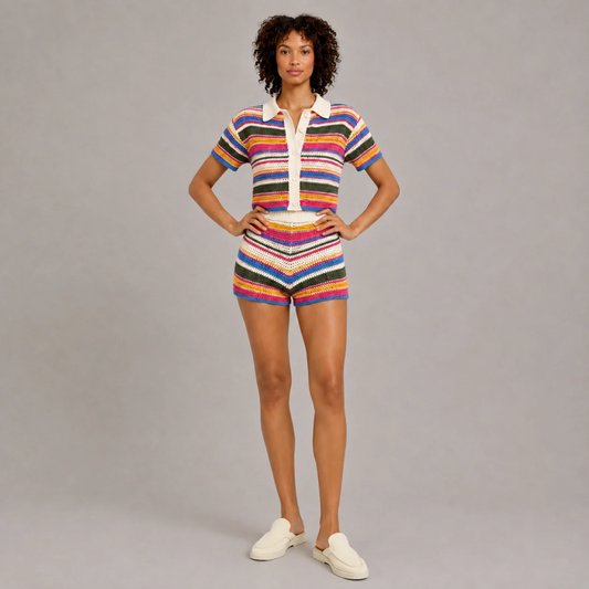 Striped Knit Set