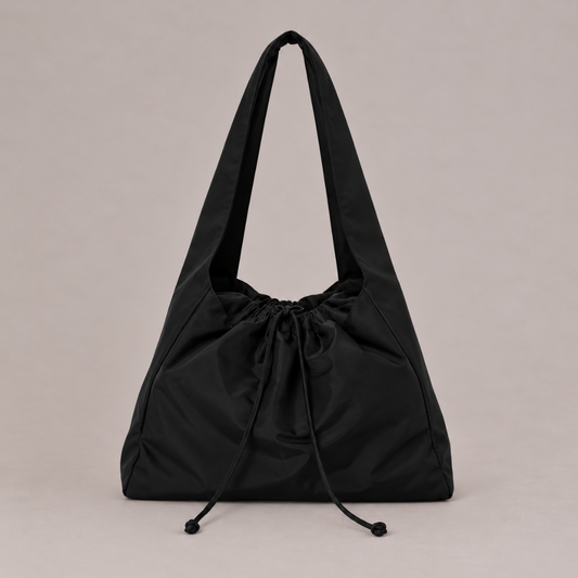 Nylon Drawstring Shoulder Bag