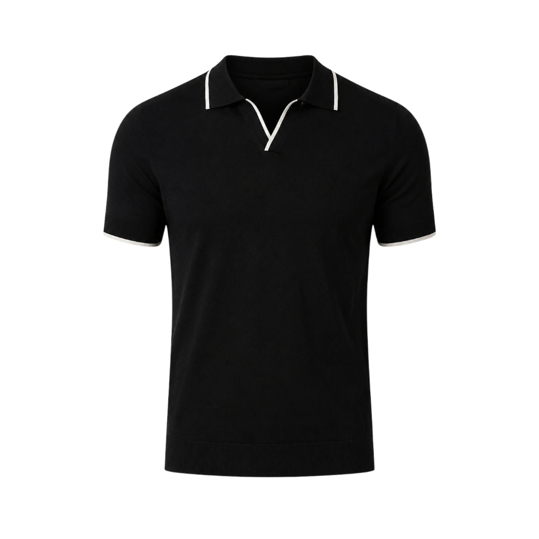 Contrast-Trim Knit Polo