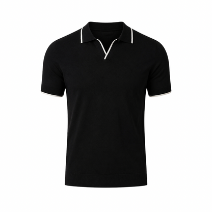 Contrast-Trim Knit Polo