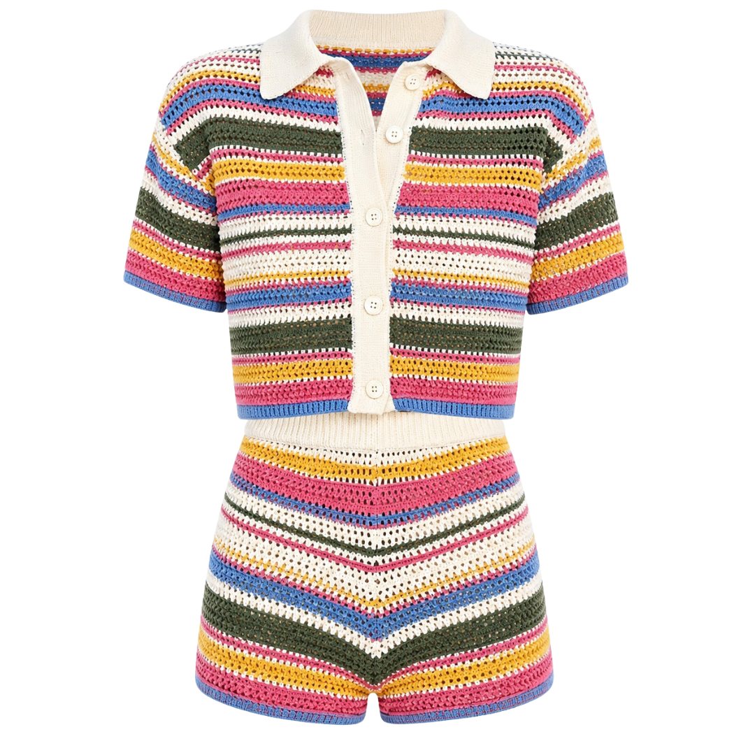 Striped Knit Set