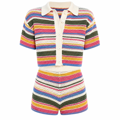 Striped Knit Set