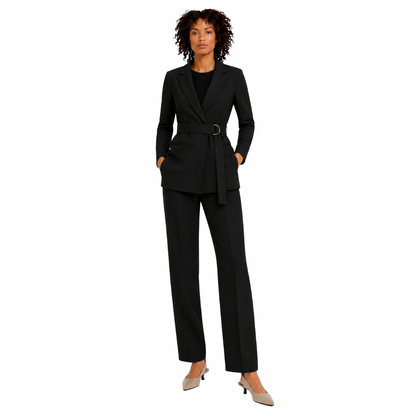 Blazer with Tie Belt