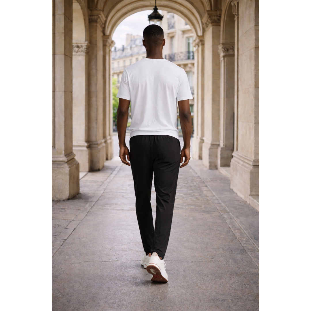 Men's Relaxed Fit Stretch Trousers Black 