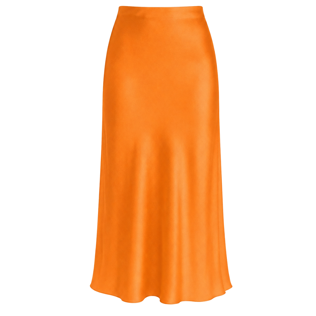 Silk Midi Skirt