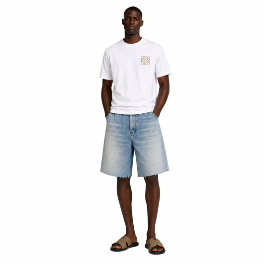 Loose Fit Denim Short