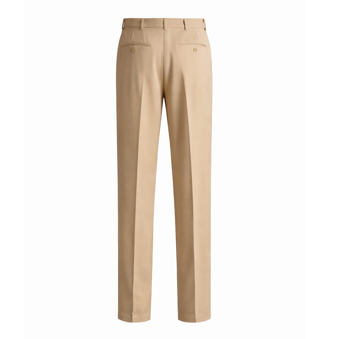 Tailored Straight-Leg Trousers Khaki The Olace