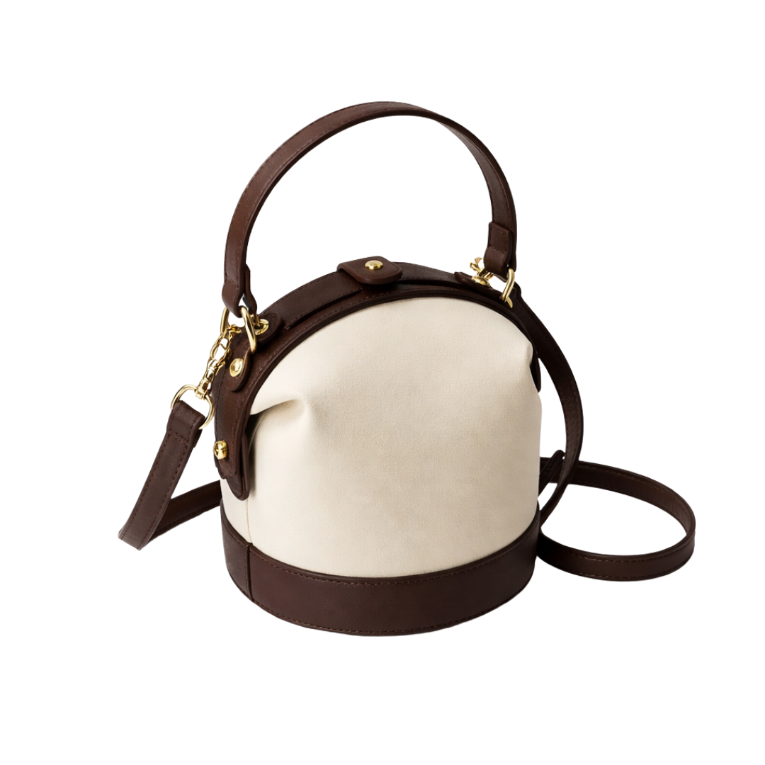 Crossbody Bucket Bag Beige