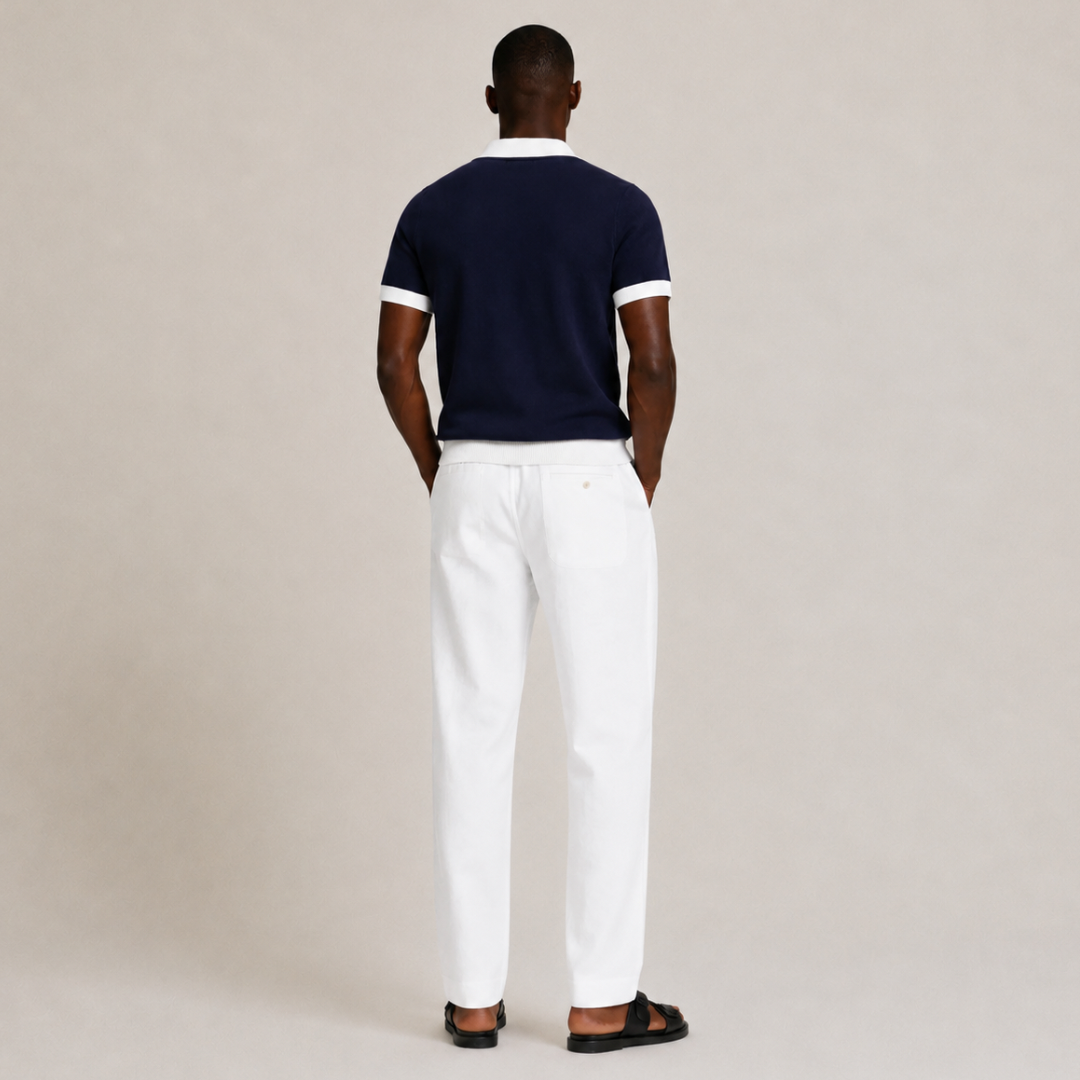 Contrast Knit Polo