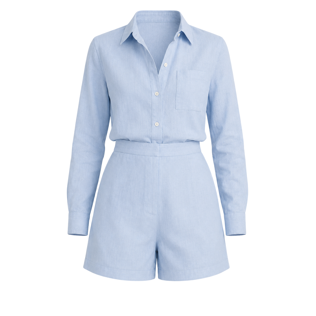 Linen Shirt & Short Set