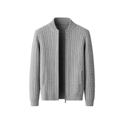 Cable Knit Zip Cardigan