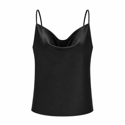 Satin Cowl Neck Top