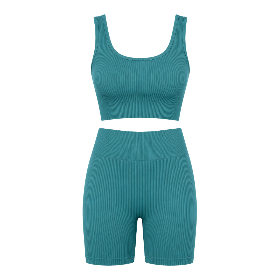 Seamless Ribbed Yoga Set