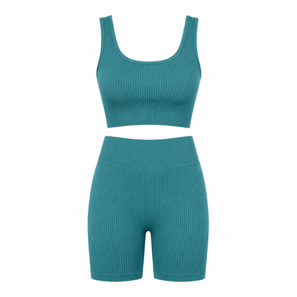 Seamless Ribbed Yoga Set