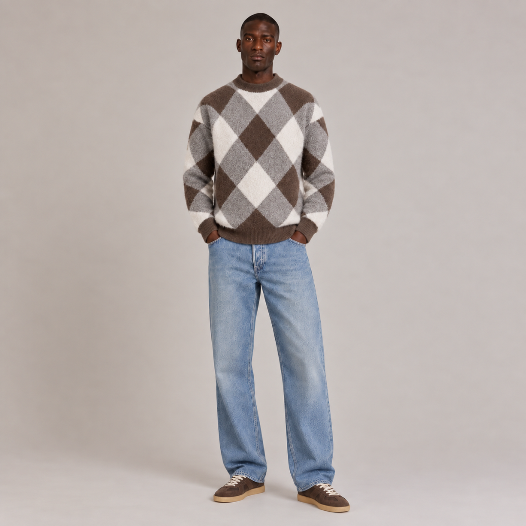 Argyle Knit Sweater