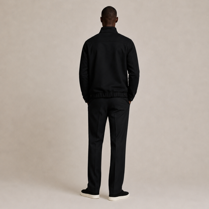 Wool-Blend Relaxed Bomber Jacket