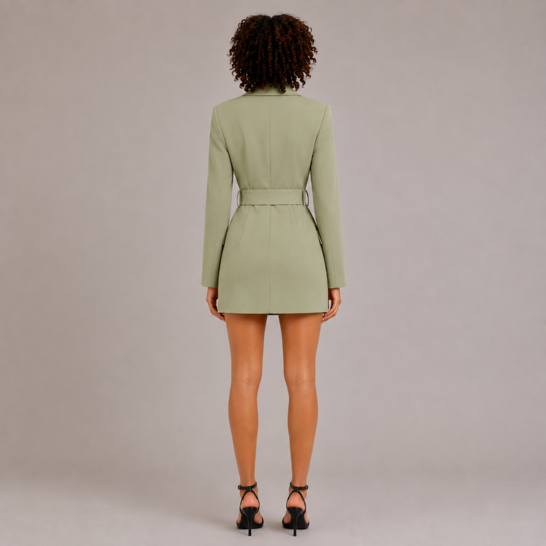 Belted Blazer Dress