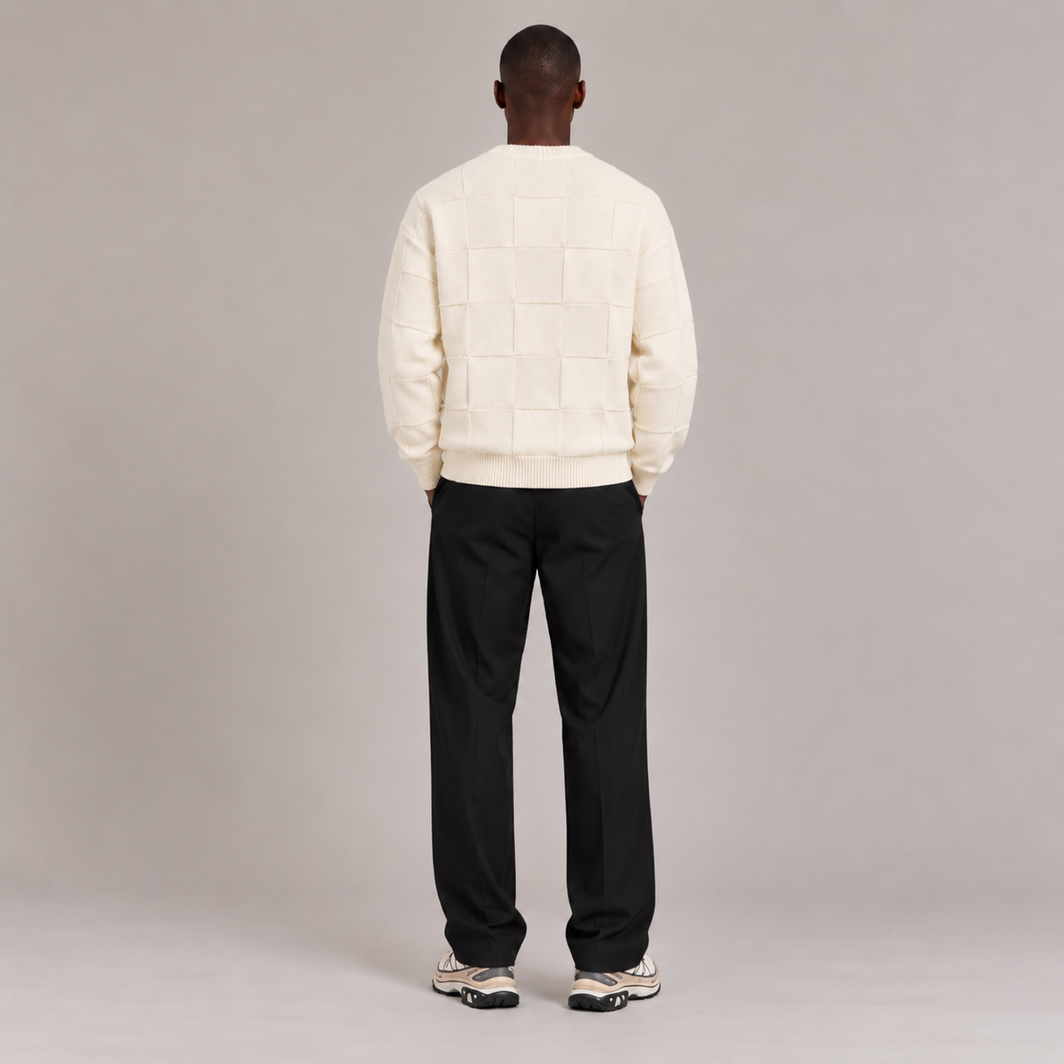 Basketweave Knit Sweater
