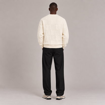 Basketweave Knit Sweater