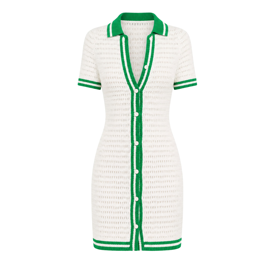 Crochet Knit Mini Dress