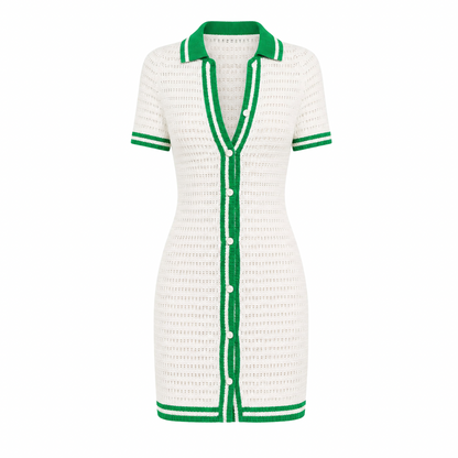 Crochet Knit Mini Dress